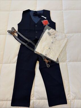 Navy blue toddler suit, 2T